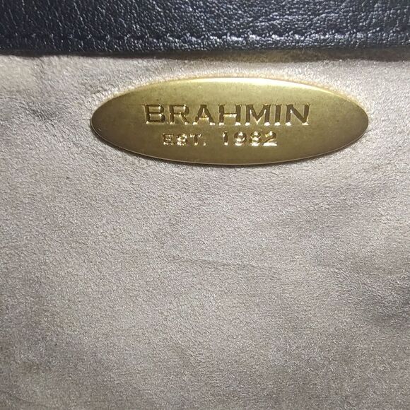 Brahmin Tuscan vintage croc-embossed satchel crossbody EUC - Picture 9 of 11